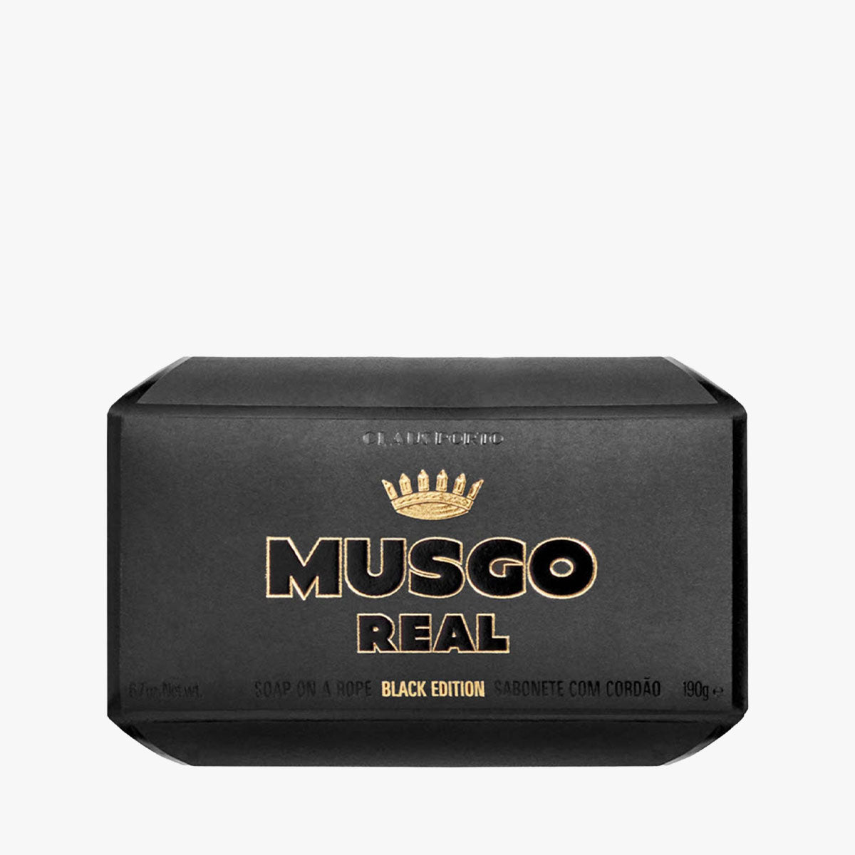 MUSGO REAL Körperseife am Seil Black Edition 190g