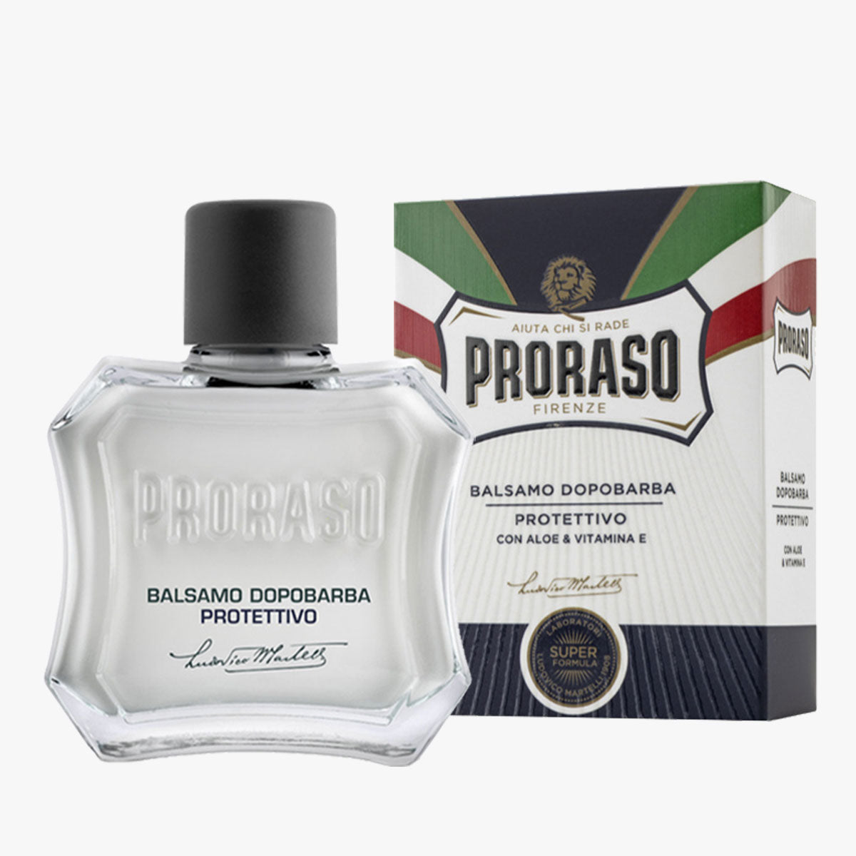 PRORASO Aftershave Balsam Blue Protective Glasflasche 100ml