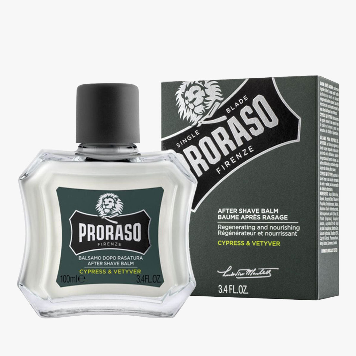 PRORASO Aftershave Balsam Cypress & Vetyver Glasflasche 100ml