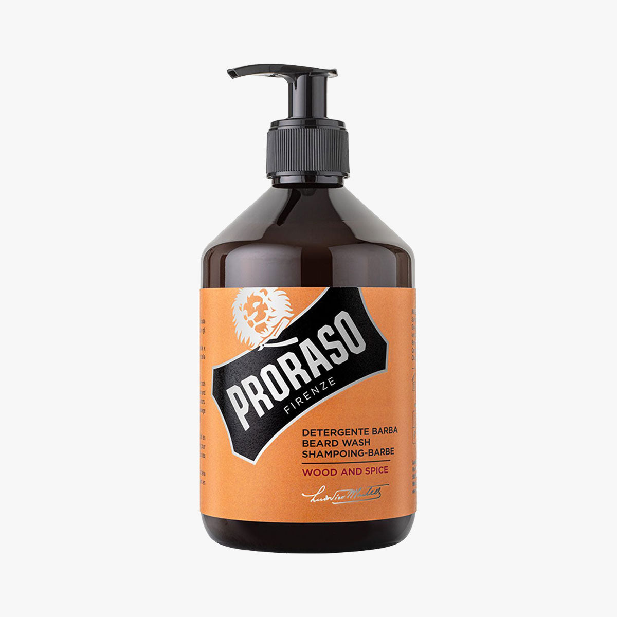 PRORASO Bartshampoo Wood & Spice Pumpspender 500ml