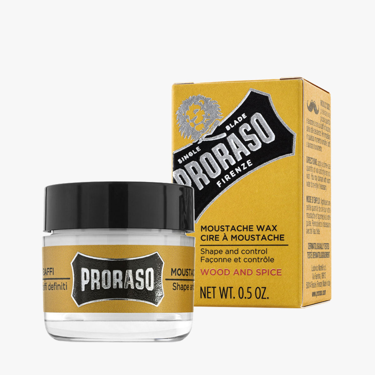 PRORASO Bartwachs Wood & Spice Glastiegel 15ml