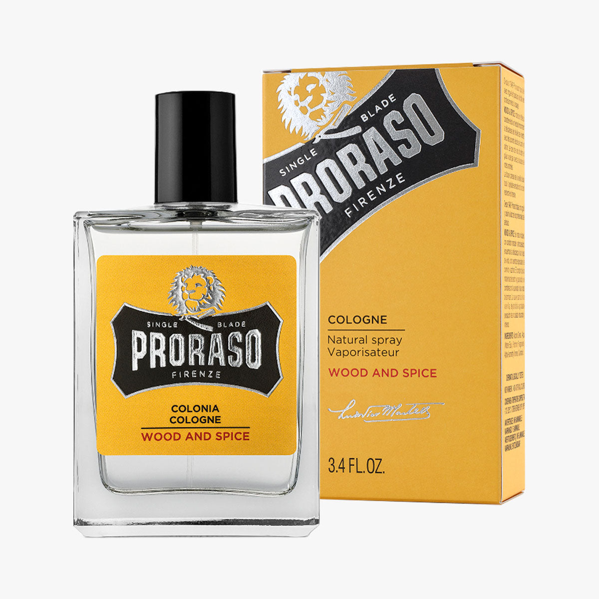 PRORASO Eau de Cologne Wood & Spice Sprühflakon 100ml