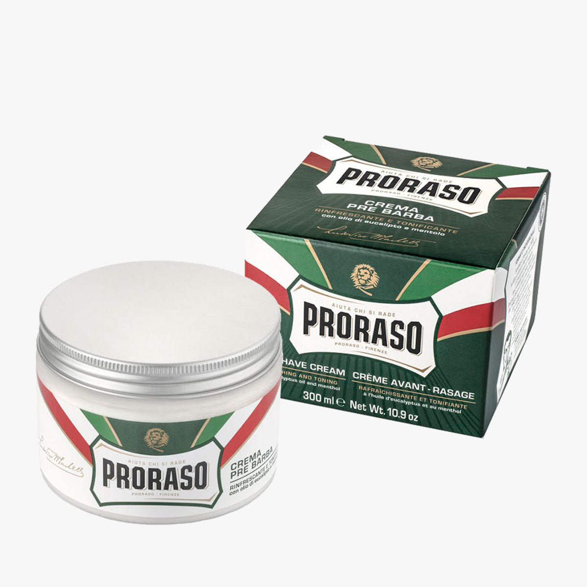 Proraso Pre-Shave Creme Green Refresh Barber Size vor der Nassrasur