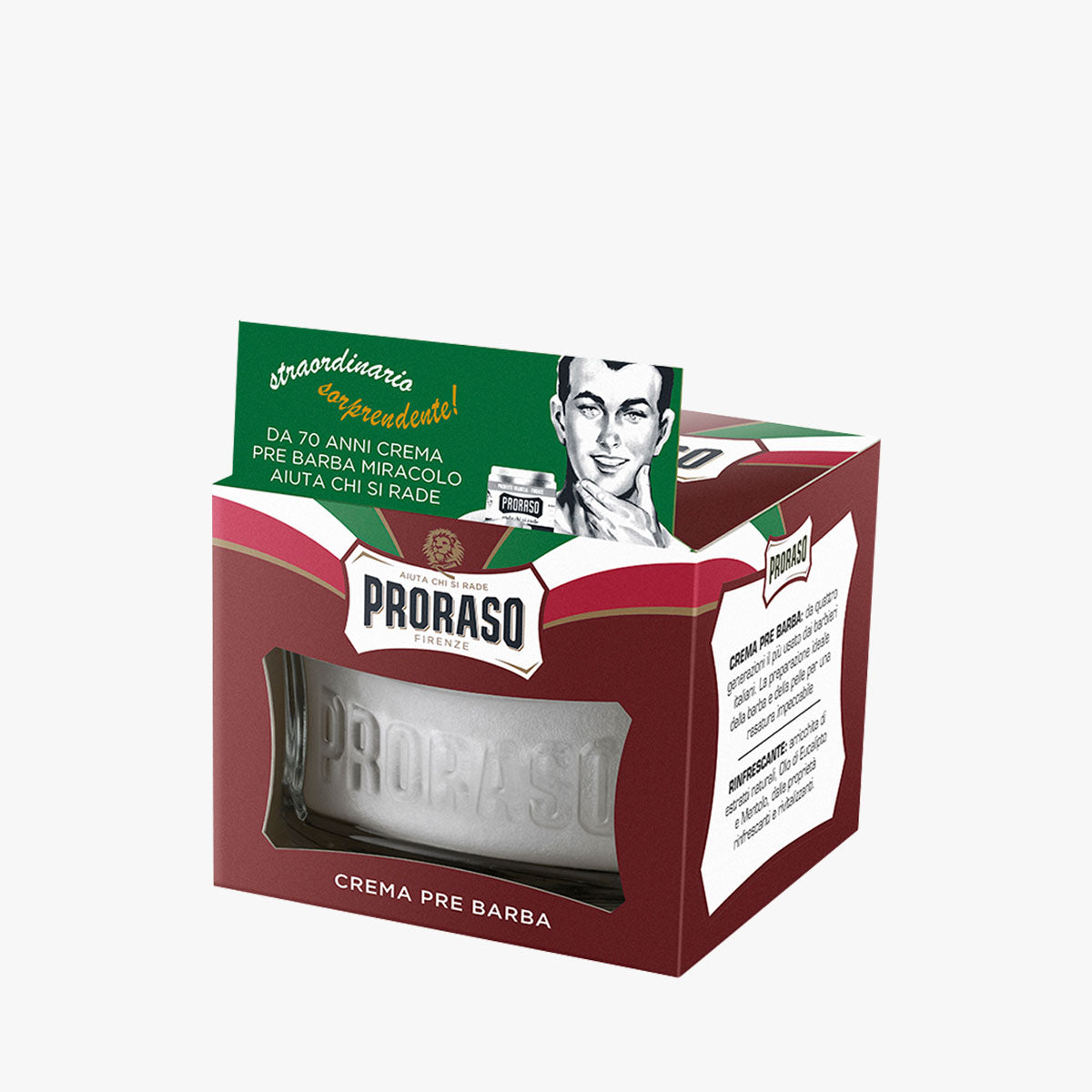 PRORASO Pre-Shave Creme Red Nourish Glastiegel 100ml